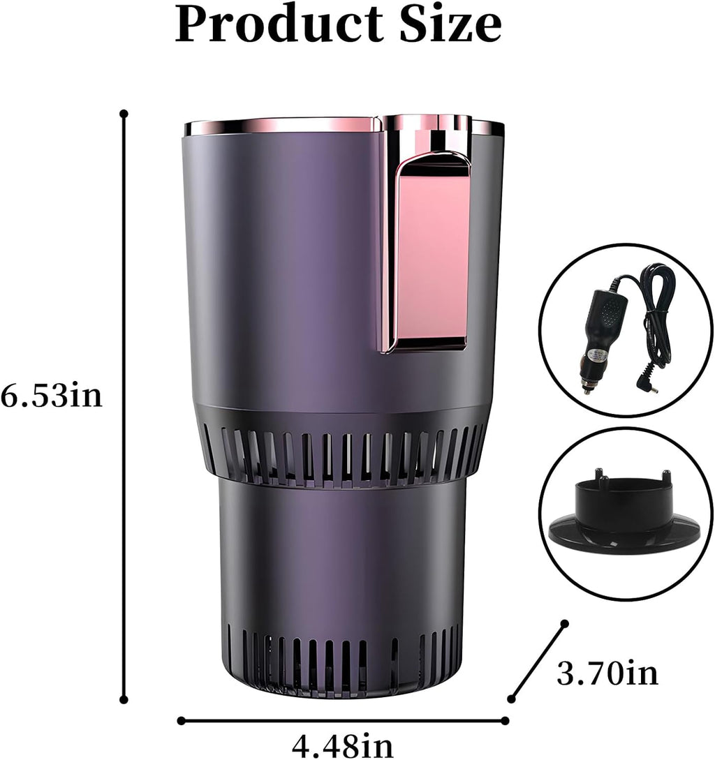 Smart Car Heater & Colder Cups,Temperature Control Cup,Car Cup Holder|Quick Thermal Heating Cups|Car Refrigerator Quick Cooling Cups|Suitable for Most Cars (Purple)