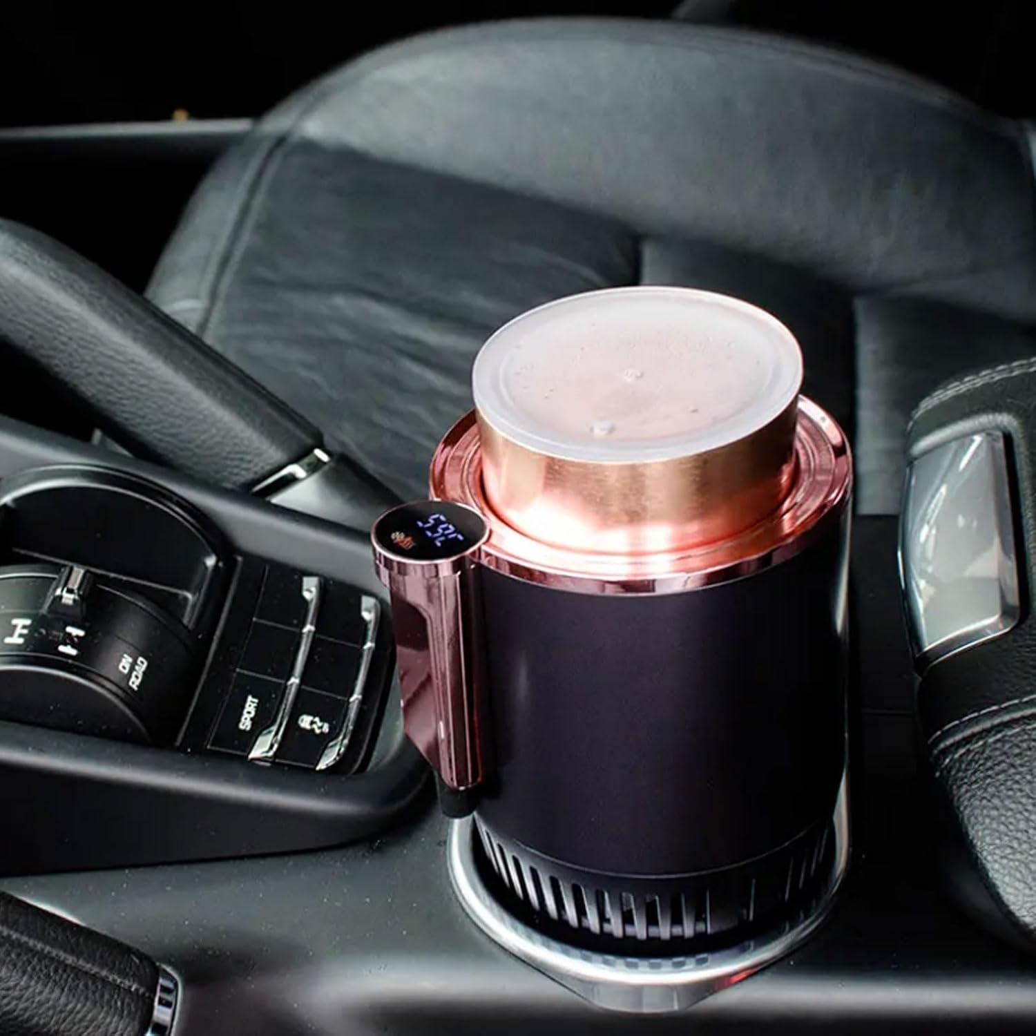 Smart Car Heater & Colder Cups,Temperature Control Cup,Car Cup Holder|Quick Thermal Heating Cups|Car Refrigerator Quick Cooling Cups|Suitable for Most Cars (Purple)